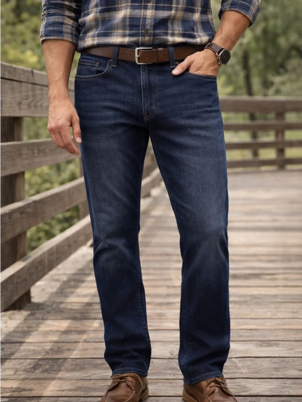 Buffalo David Bitton Jackson-X Straight Stretch Jeans 36x32 Dark Wash - Picture 1 of 11